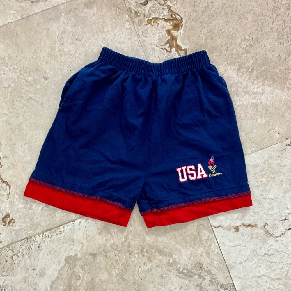 EUC Vintage ATLANTA Olympic Games collection Boys shorts USA LOGO SIZE 10-12